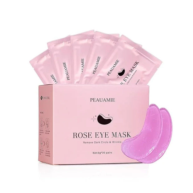 Under Eye Patchs Rose Eye Mask for Dark Circles and Puffiness Wrinkle Eye Bags 30 Pairs - Product Image