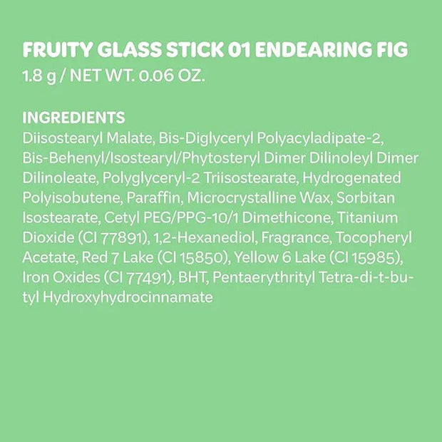 COLORGRAM Fruity Glass Stick 01 ENDEARING FIG | Long-Lasting Juicy Lip Tint with Radiant, Glossy Finish | Melting Syrupy T...