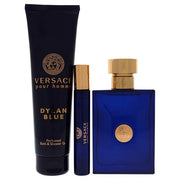 Versace Dylan Blue by Versace for Men - 3 Pc Gift Set 3.4oz EDT Spray,0.3oz EDT Spray,5.0oz Bath and Shower Gel - Product ...