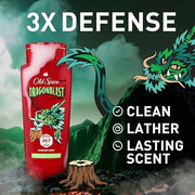 Old Spice Cleansing Body Wash for Men, 3X Defense, 24/7 Shower Fresh with Lasting Scent, 2-in-1 Body & Face Wash, Dragonbl...