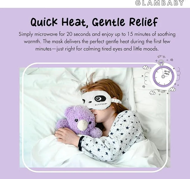 GlamBaby Eye Care - Unbearable Bump™ Eye Mask - Stye Mask for Kids - One Heat and Cooling mask - Microwave Safe - Product ...