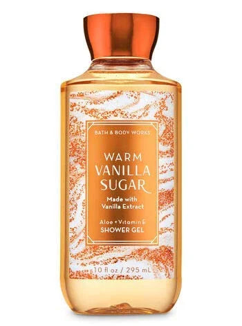 B & Body Works Warm Vanilla Sugar - Full Size Set - Shower Gel, Body Lotion, Fine Fragrance Mist - Product Image