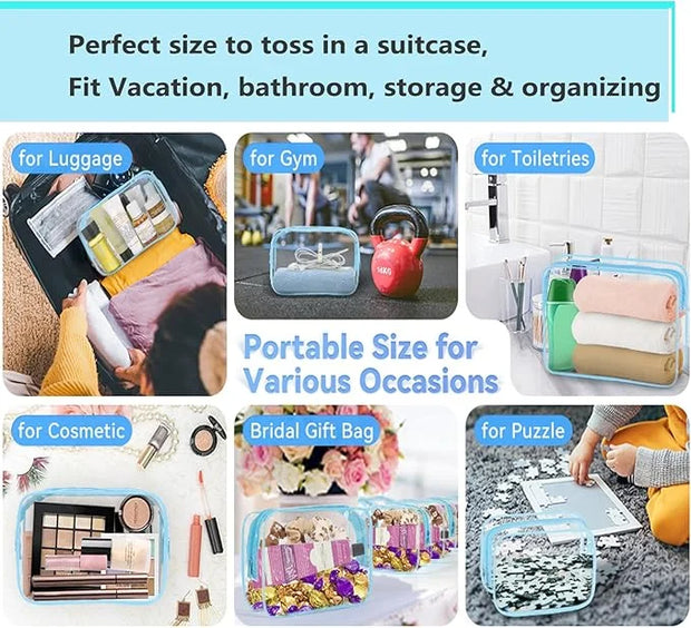 10pcs clear makeup bags bulk,tsa