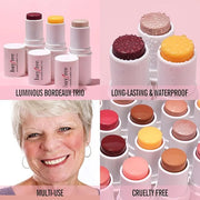 KIMUSE Cosmetics Multi Stick Trio, Cream Blush Stick, Highlighter Stick & Moisturizer, 3 Pack Makeup Sticks for Older Wome...