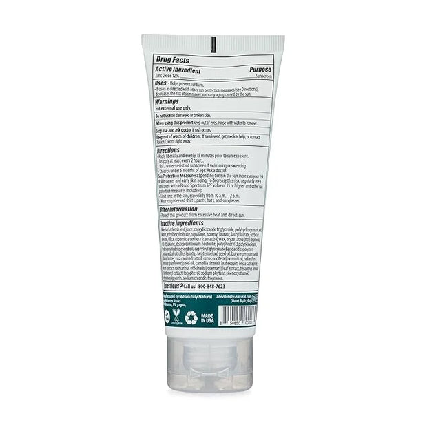SPF 15 Mineral Sunscreen - Broad Spectrum Water Resistant Moisturizer Lotion For Body & Face - With Non-Nano Zinc Oxide, V...