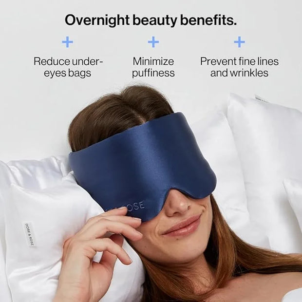 Dore & Rose Deep Sleep Mask Light Blocking, 23 Momme Mulberry Silk Eye Mask, Ultra Soft, Adjustable - Travel Sleeping Mask...