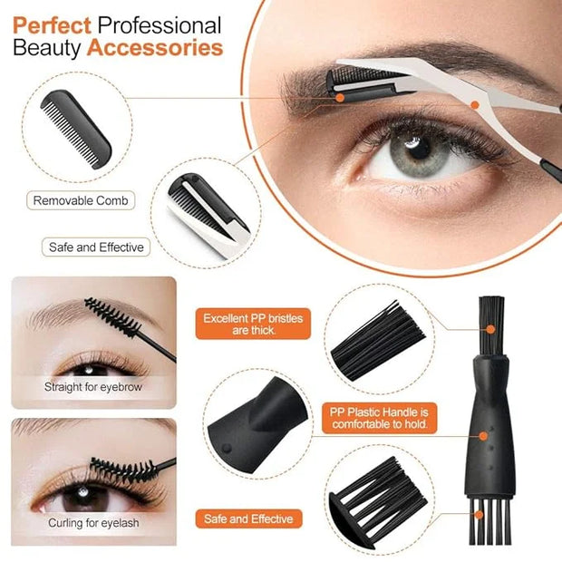 14 in 1 Eyebrow Razor Kit, Professional Dermaplane Face Razor for Women, Eyebrow Trimmer for Hair & Peach Fuzz Remover, Fa...