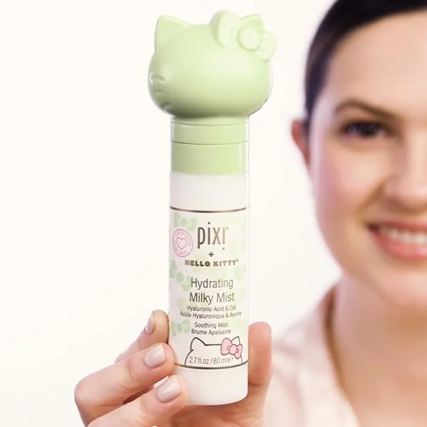 Pixi Beauty + Hello Kitty Milky Mist 2.70 Fl Oz | Hydrating Moisturizer for Dry Skin | Infused with Hyaluronic Acid - Prod...