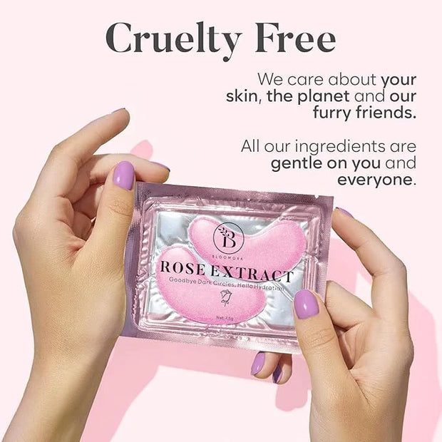 Rose Under Eye Patches (30 Pairs) Under Eye Patches for Dark Circles, Under Eye Patches for Puffy Eyes and Dark Circles, U...