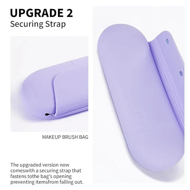 Silicone makeup brush holder travel
