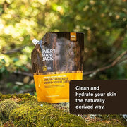 Every Man Jack Amber + Sandalwood Mens Body Wash Refill Starter Pouch - Naturally Derived Ingredients - Paraben Free, Phth...