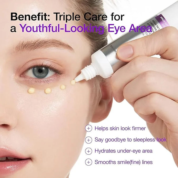 Anua Retinol 0.1 Caffeine Revitalizing Eye Cream, Under Eye Cream For Hydration, Glow Up Eye Contour, Niacinamide, Retinol...