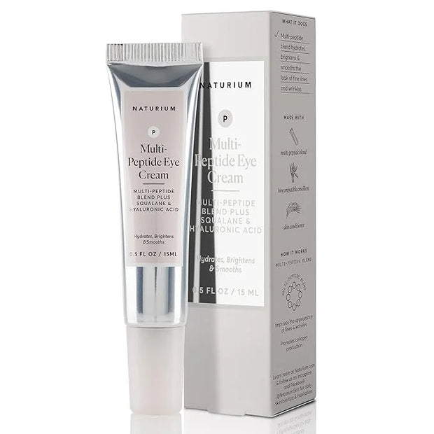 Naturium Multi-Peptide Eye Cream, Smoothing & Anti-Aging Skincare, with Squalene & Hyaluronic Acid, 0.5 oz - Product Image