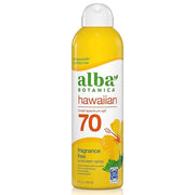 Alba Botanica Sunscreen Spray for Face and Body, Broad Spectrum SPF 70 Sunscreen, Hawaiian Coconut, Water Resistant and Bi...