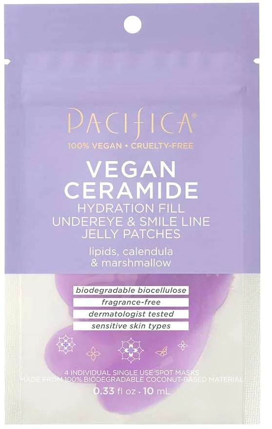 Pacifica Undereye Mask Vegan Ceramide Hydrating Jelly Eye Patches - Under Eye & Smile Line Masks for Fine Lines & Puffines...