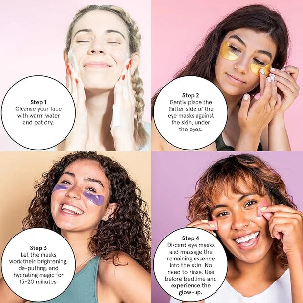 grace & stella Under Eye Patches for Puffy Eyes and Dark Circles (Retinol, 24 Pairs) Restoring Gel Under Eye Masks with Hy...