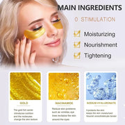 30 Pairs Lip Masks & 24K Gold Eye Mask, Gel Crystal Collagen Eye Patches for Puffy Eyes, Moisturizing & Reducing Fine Line...
