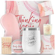 Gifts for Women Bath & Body Rose Spa Gift Sets for Birthday, 8 Pcs Gift for Women, Self Care Kit for Tumbler, Eye Mask, Mo...