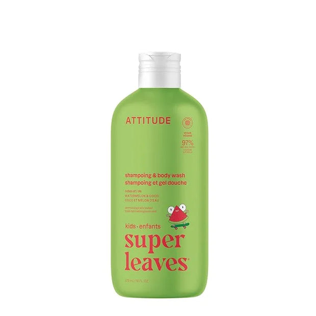 ATTITUDE Shampoo and Body Wash for Kids, EWG Verified, Dermatologically Tested, Plant- and Mineral-Based Ingredients, Vega...