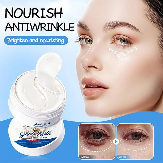 Under Eye Patches for Dark Circles & Puffy Eyes - 60 Pairs Hydrating Eye Mask with Hyaluronic Acid,Hydrolyzed Elastin&Goat...