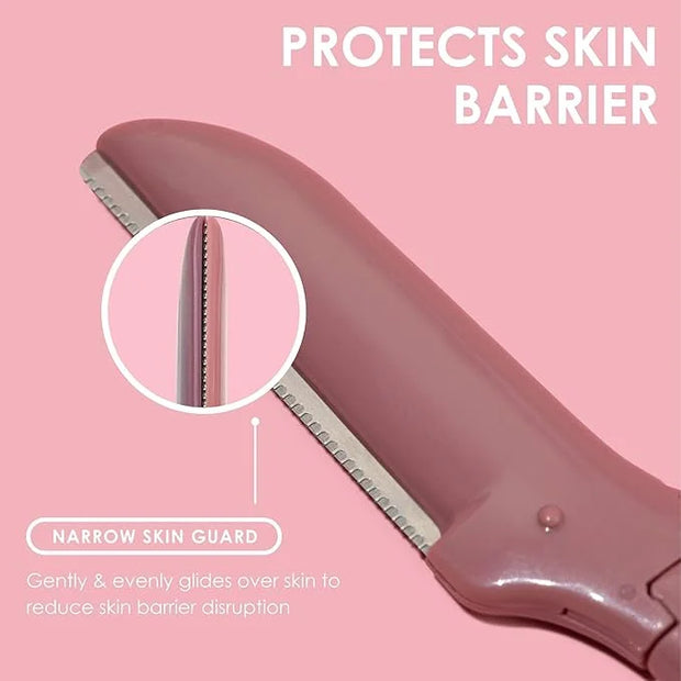 JAPONESQUE Precision Dermaplaner Facial Razors – 2pk 6 Piece Set, Eyebrow and Facial Hair Single Blade Razors for Women an...