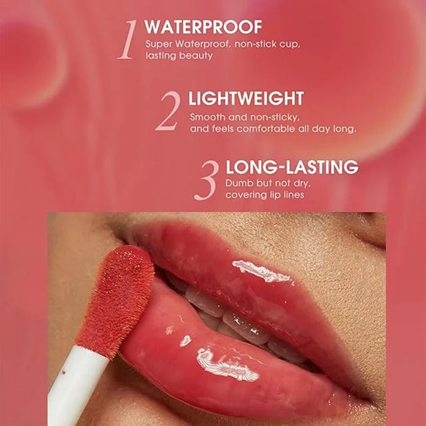 Lip Oil Lip Glaze, Soft Brush Head Hydrating Lip Glow Oil,Shiny Transparent Lip Gloss Plumping,Long Lasting Nourishing Non...