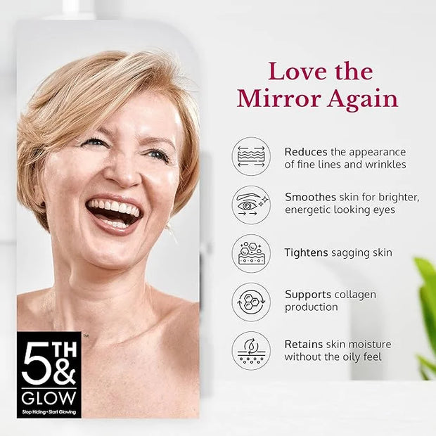 5th & Glow Lumiace Eye Wrinkle Cream for Women, Eye Firming Cream for Sagging Skin and Crows Feet, Under Eye Cream for Puf...