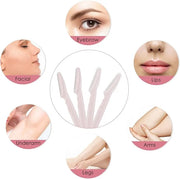 16 Pcs Light Pink Eyebrow Razor, Face Razors Multipurpose, Facial Razors for Women Men, Eyebrow Trimmers Shaver with Prote...