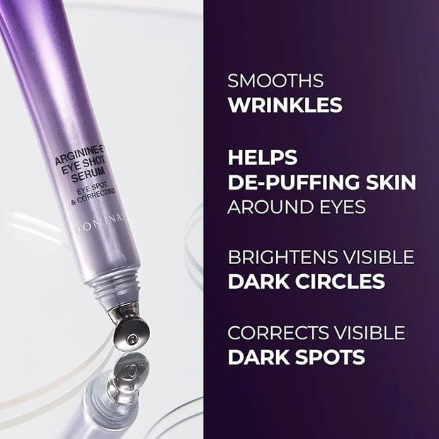 Atclinic Caffeine Eye Serum with Arginine-E & Vitamin E – Korean Eye Gel for Puffiness, Dark Circles, Fine Lines | Cooling...
