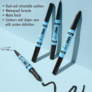 Black Radiance Bold & Sexy Gel Eyeliner,Waterproof Dual-Ended Retractable, Buildable & Blendable Smudge-Proof Smooth Matte...