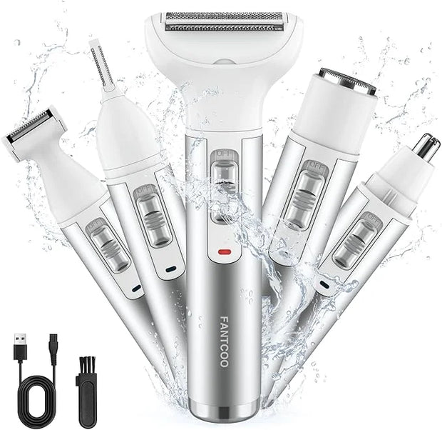 Electric Razor for Women,Hair Trimmer for Face Nose Eyebrow Beard Mustache Arm Leg Armpit Bikini,Painless Rechargeable Por...