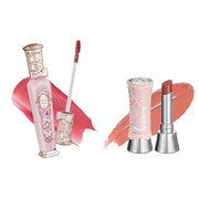Flower Knows Violet Strawberry Rococo Glitter Lip Gloss G02 Rasberry Booze+Swan Ballet Shine Solid Lip Gloss Stick B01 Lit...