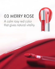 VIDIVICI Millennial Lip Oil #03 Merry Rose - Non-Sticky Dewy Gloss for Moisturized & Voluminous Lips - Natural Rosy Red Co...