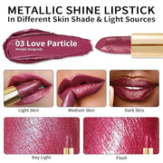 Oulac Burgundy Lipstick for Women with Metallic 3D Shine Lightweight Hydrating Formula, High Impact Lip Color, Vegan Beaut...