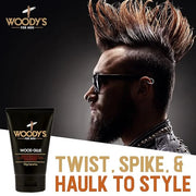 Woody's Hair Gel for Men - Extreme Hold Wood Glue Styling Gel, Long-Lasting, No Flaking, Strong Hold, 4 oz (2 Pack) - Prod...