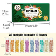 AZEN 30 Pack Lip Balm, Natural