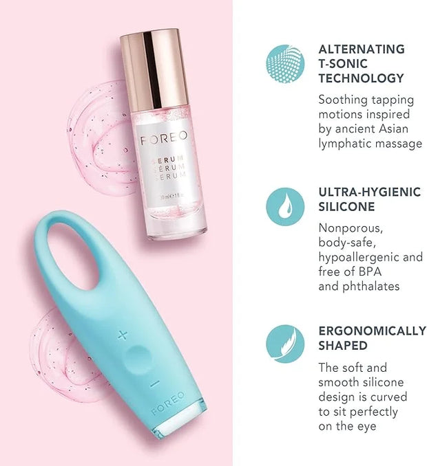 FOREO IRIS Eye Massager Dark Circle Remover & Eyebag Remover Eye Depuffer Anti Aging Increases Absorption of Eye Mask Esse...