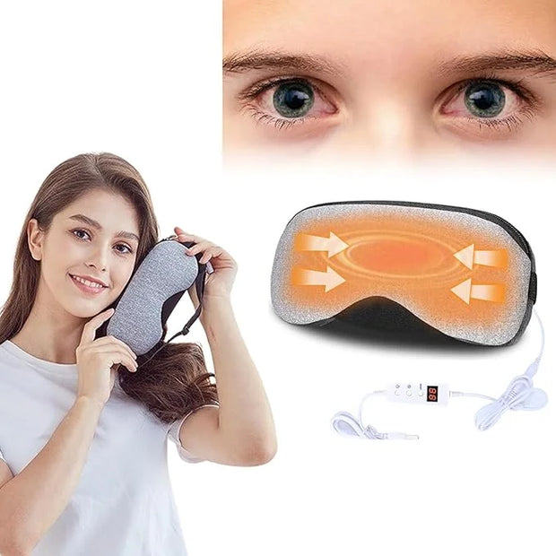 Heated Eye Mask for Dry Eyes, 5-Speed Timed Temperature Control, Digital Countdown, Warm Eye Compresses, Relieves Dry Eye ...
