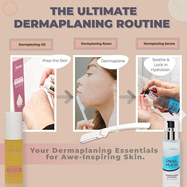 Dermaplaning Tool (6 Count) – Easy to Use Dermaplane Razor for Face – Facial Hair Removal for Women – Blade for Eyebrows a...