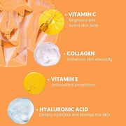 By Nature Hydrating Face Masks with Vitamin C + Collagen, Made From Bamboo Fiber from New Zealand (4 Pack) - Product Image