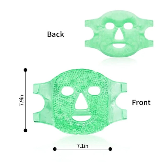 Cold Face Eye Masks Ice Face Mask Hot Cold Compress For Dark Circles, Puffiness, Migraines, Headache, Stress, Redness, Coo...
