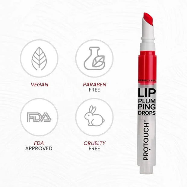 Glossy Lip Plumping Drops - Volumizing Lip Gloss With 8-Hour Plumping Effect - Vegan Formula With Caffeine & Grape Seed Ex...