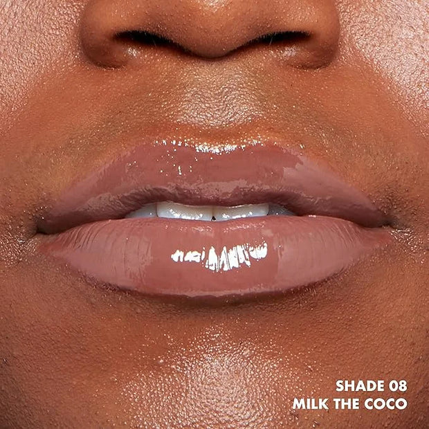 NYX PROFESSIONAL MAKEUP This Is Milky Gloss, Vegan Lip Gloss, 12 Hour Hydration - Milk The Coco (Chocolate Brown) - Produc...