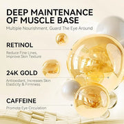 BREYLEE 24K Gold Eye Masks - 60 Pcs, Retinol & Caffeine Under Eye Patches for Reduce Fine Lines & Wrinkles, Puffy Eyes and...