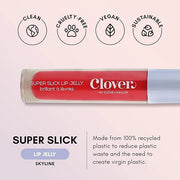 Clover Super Slick Lip Gloss | Non Sticky Lip Jelly, Moisturizing And Hydrating Pigmented Lip Gloss | Cruelty-Free & Vegan...