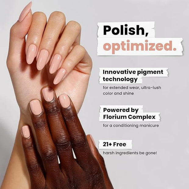LONDONTOWN lakur Nail Polish - Chip-Resistant, Non-Toxic, Conditions & Hydrates Nails | Glossy Neutral Rose Latte Creme, 0...