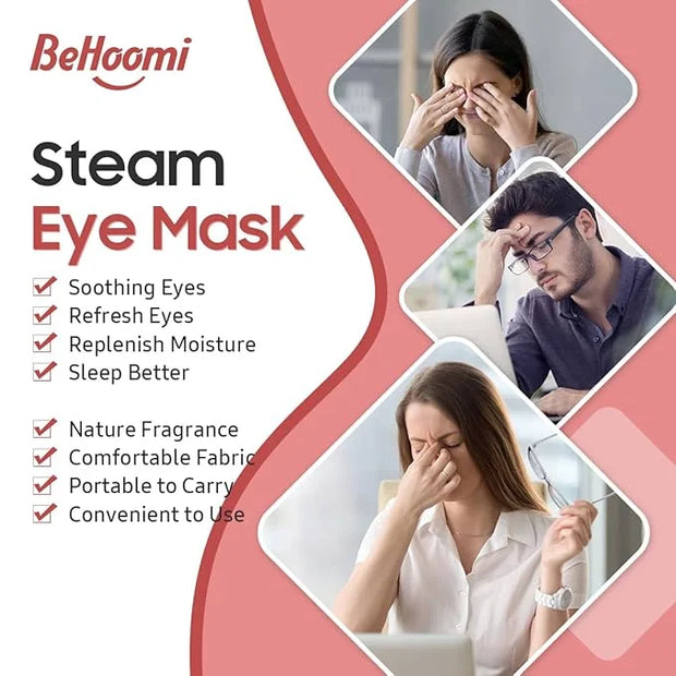 30Packs Steam Eye Mask, Heated Eye Mask Warm Compress for Eyes, Self Heating Warm Eye Masks Disposable Steam Mask for Home...