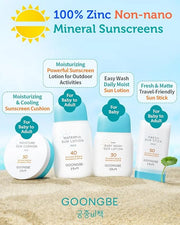 Baby Easy Wash Sun Lotion SPF 30 - Korean Moisturizing Zinc Oxide Mineral Sunscreen for Babies and Kids - Washes Off Easil...