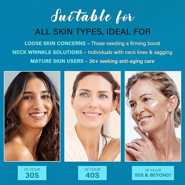 Skin Tighten And Lift Neck Cream: Face Lift Cream 6-in-1 Anti-Aging Moisturizer for Anti Wrinkle - Hydrating Neck Firming ...