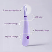 Michael Todd Beauty Sonicsmooth Pro+ Dermaplane Razor for Women Face + Eyebrow trimmer Dermaplaning System w/LED Light Pea...